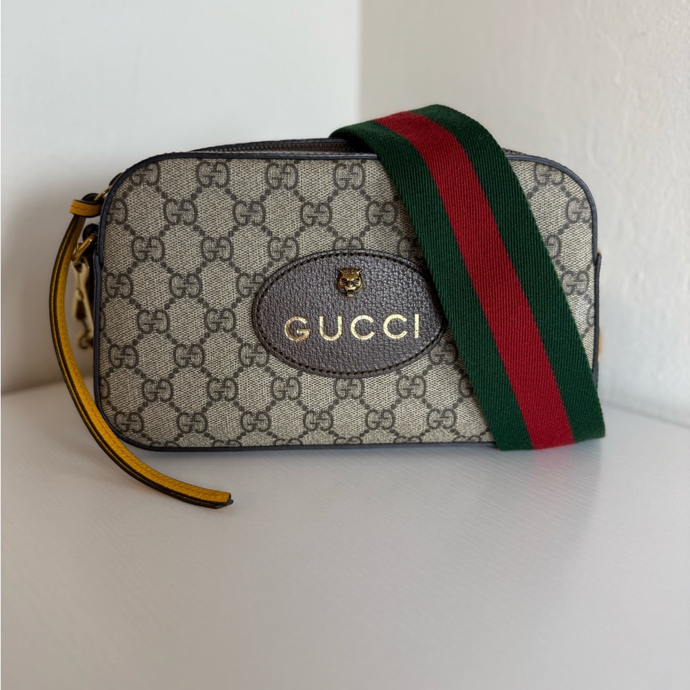 GUCCI GG Supreme Monogram Web Neo Vintage Shoulder Bag